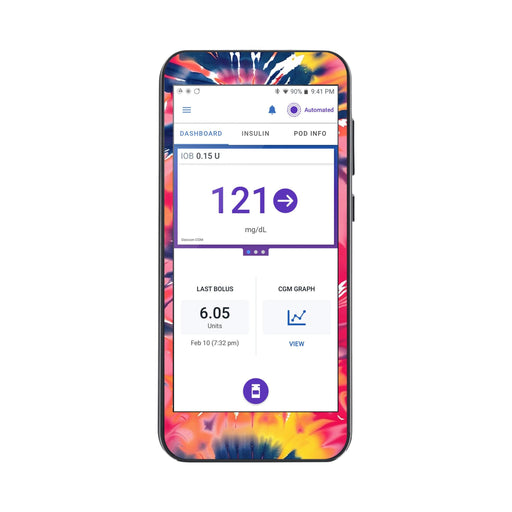 Peelz Summer Tie Dye Sticker for Omnipod ® 5 Controller – Pump Peelz Peelz/Stickers White Smoke