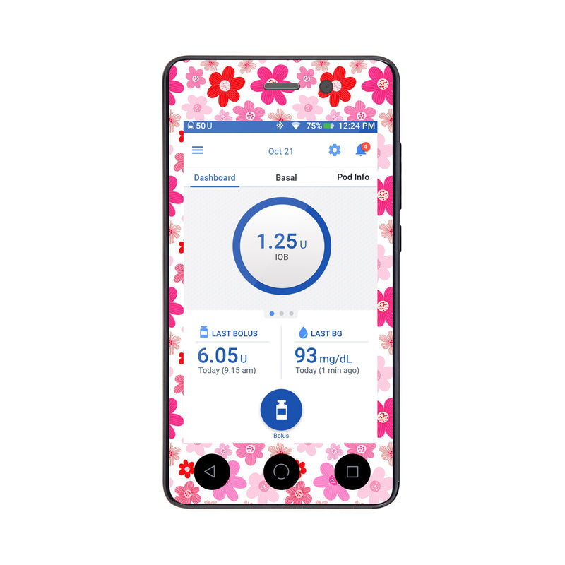 Peelz Fresh Start Sticker for Omnipod DASH® PDM – Pump Peelz Peelz/Stickers White Smoke Whole System Peelz (front + case),Front Peelz,Case Peelz
