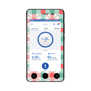 Peelz Peppermint Plaid Sticker for Omnipod DASH® PDM – Pump Peelz Peelz/Stickers White Smoke Whole System Peelz (front + case),Front Peelz,Case Peelz