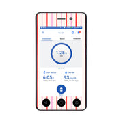 Peelz Peppermint Stripes Sticker for Omnipod DASH® PDM – Pump Peelz Peelz/Stickers White Smoke Whole System Peelz (front + case),Front Peelz,Case Peelz