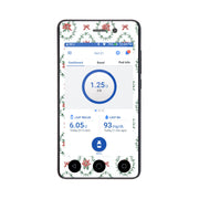 Peelz Poinsettia Parade Sticker for Omnipod DASH® PDM – Pump Peelz Peelz/Stickers White Smoke Whole System Peelz (front + case),Front Peelz,Case Peelz