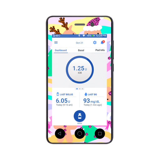 Peelz Christmas Pastel Sticker for Omnipod DASH® PDM – Pump Peelz Peelz/Stickers White Smoke Whole System Peelz (front + case),Front Peelz,Case Peelz