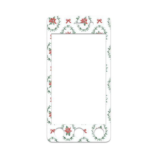Peelz Poinsettia Parade Sticker for Omnipod DASH® PDM – Pump Peelz Peelz/Stickers White Smoke Whole System Peelz (front + case),Front Peelz,Case Peelz