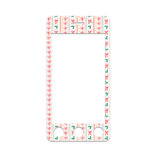 Peelz Holly Jolly Ribbon Sticker for Omnipod DASH® PDM – Pump Peelz Peelz/Stickers White Smoke Whole System Peelz (front + case),Front Peelz,Case Peelz