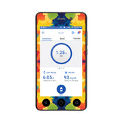 Peelz Bright Tie Dye Sticker for Omnipod DASH ® PDM – Pump Peelz Peelz/Stickers White Smoke Whole System Peelz (front + case),Front Peelz,Case Peelz
