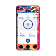 Peelz Summer Tie Dye Sticker for Omnipod DASH ® PDM – Pump Peelz Peelz/Stickers White Smoke Whole System Peelz (front + case),Front Peelz,Case Peelz