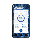 Peelz Monochrome Blue Tie Dye Sticker for Omnipod DASH ® PDM – Pump Peelz Peelz/Stickers White Smoke Whole System Peelz (front + case),Front Peelz,Case Peelz