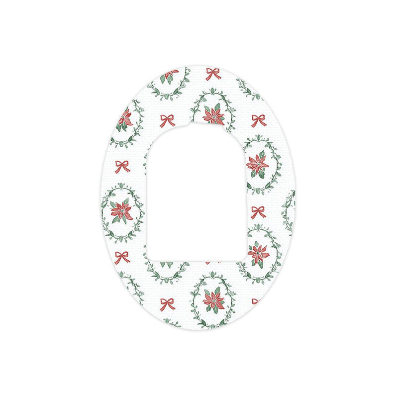 Peelz Poinsettia Parade Pod Patch Tape - Pump Peelz Patch Medical Tape White Smoke 12-Pack (Set of 12 Patches),4-Pack (Set of 4 Patches),1-Single (One Patch)