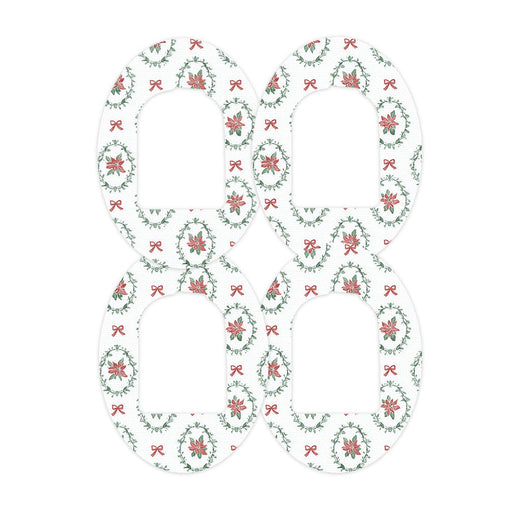 Peelz Poinsettia Parade Pod Patch Tape - Pump Peelz Patch Medical Tape White Smoke 12-Pack (Set of 12 Patches),4-Pack (Set of 4 Patches),1-Single (One Patch)