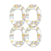 Peelz Rainbow Blooms Pod Patch Tape - Pump Peelz Patch Medical Tape White Smoke 12-Pack (Set of 12 Patches),4-Pack (Set of 4 Patches),1-Single (One Patch)