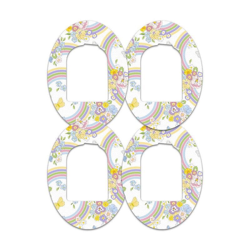 Peelz Rainbow Blooms Pod Patch Tape - Pump Peelz Patch Medical Tape White Smoke 12-Pack (Set of 12 Patches),4-Pack (Set of 4 Patches),1-Single (One Patch)