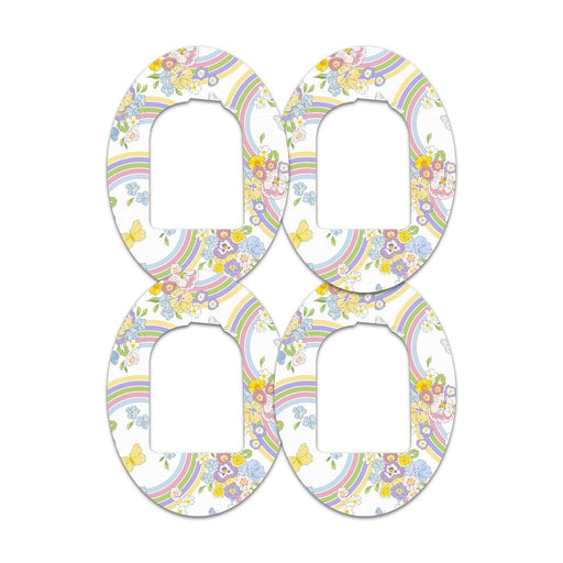 Peelz Rainbow Blooms Pod Patch Tape - Pump Peelz Patch Medical Tape White Smoke 12-Pack (Set of 12 Patches),4-Pack (Set of 4 Patches),1-Single (One Patch)