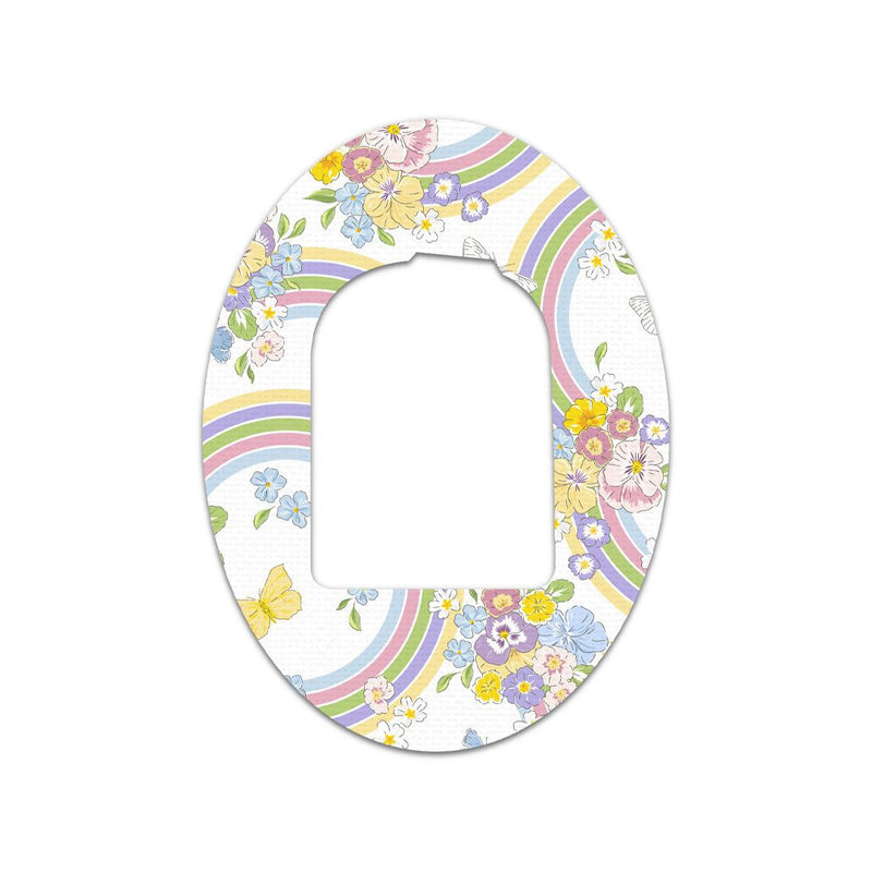 Peelz Rainbow Blooms Pod Patch Tape - Pump Peelz Patch Medical Tape White Smoke 12-Pack (Set of 12 Patches),4-Pack (Set of 4 Patches),1-Single (One Patch)