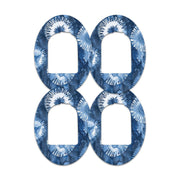 Peelz Monochrome Blue Tie Dye Pod Patch Tape - Pump Peelz Patch Medical Tape White Smoke 12-Pack (Set of 12 Patches),4-Pack (Set of 4 Patches),1-Single (One Patch)