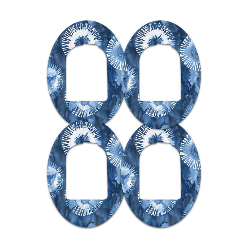 Peelz Monochrome Blue Tie Dye Pod Patch Tape - Pump Peelz Patch Medical Tape White Smoke 12-Pack (Set of 12 Patches),4-Pack (Set of 4 Patches),1-Single (One Patch)
