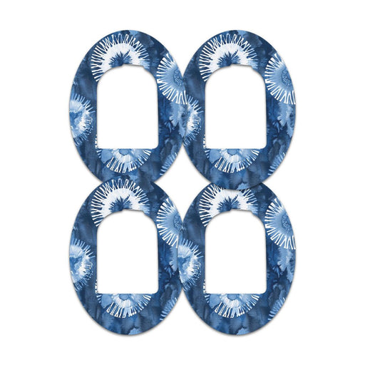 Peelz Monochrome Blue Tie Dye Pod Patch Tape - Pump Peelz Patch Medical Tape White Smoke 12-Pack (Set of 12 Patches),4-Pack (Set of 4 Patches),1-Single (One Patch)