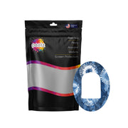 Peelz Monochrome Blue Tie Dye Pod Patch Tape - Pump Peelz Patch Medical Tape White Smoke 12-Pack (Set of 12 Patches),4-Pack (Set of 4 Patches),1-Single (One Patch)