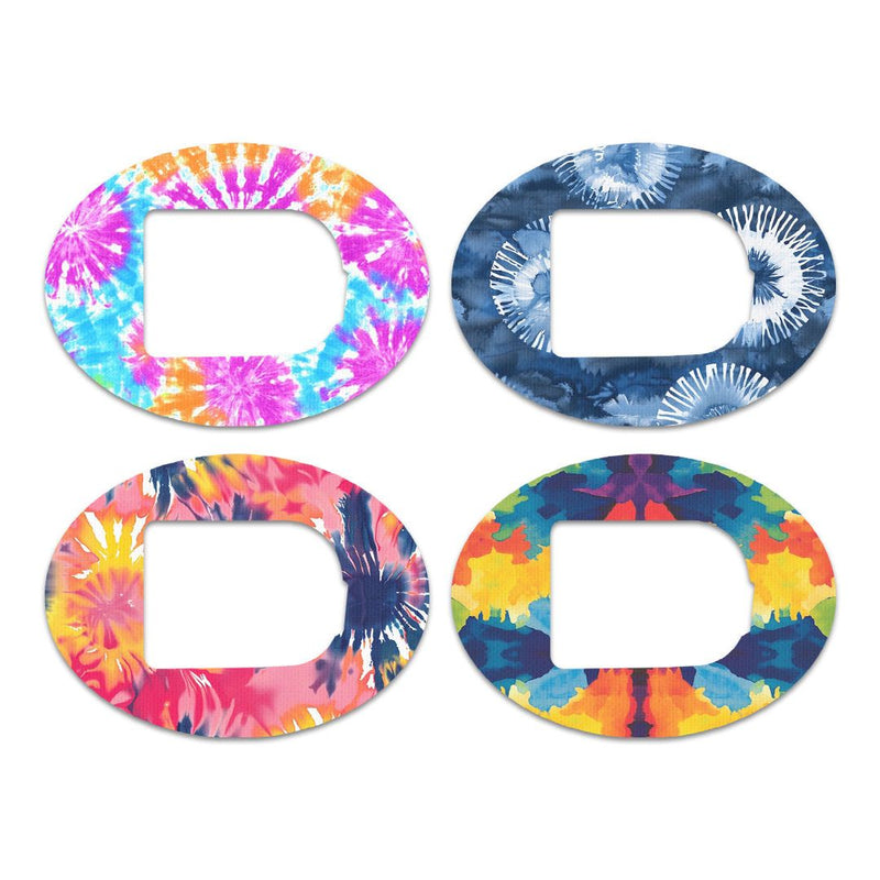 Peelz Tie Dye Variety Pack Pod Patch Tape - Pump Peelz Patch Medical Tape White Smoke 12-Pack (Set of 12 Patches),4-Pack (Set of 4 Patches)
