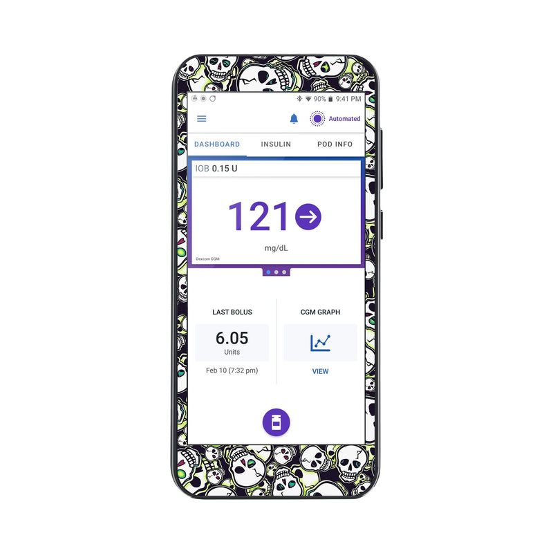 Peelz Bone Glow Sticker for Omnipod® 5 Controller – Pump Peelz Peelz/Stickers White Smoke