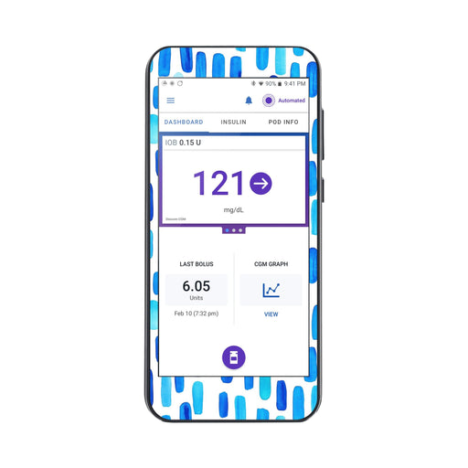 Peelz Level Lines Sticker for Omnipod® 5 Controller – Pump Peelz Peelz/Stickers White Smoke