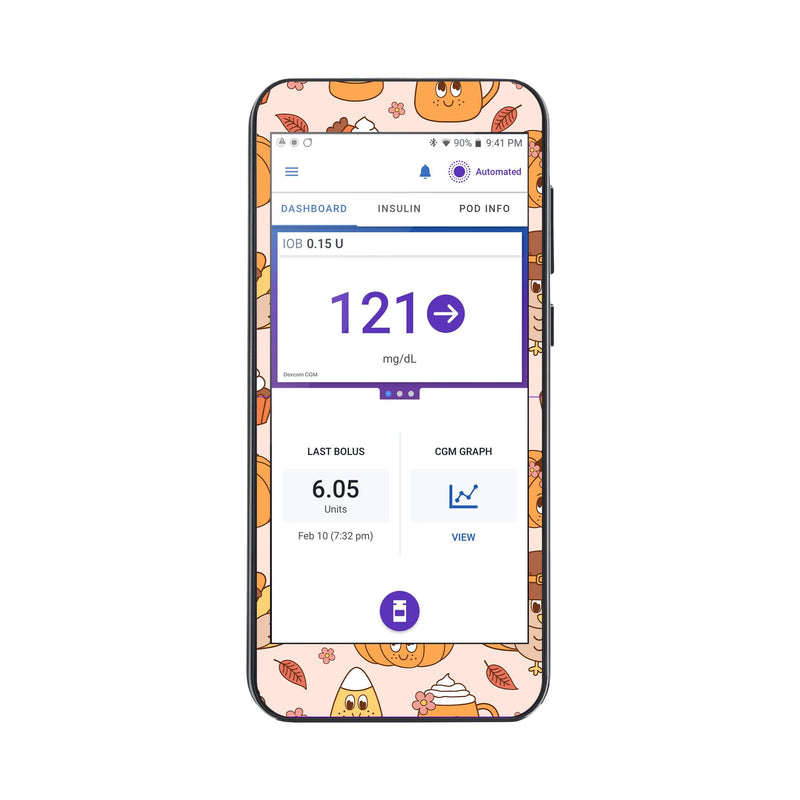 Peelz Cozy Harvest Sticker for Omnipod® 5 Controller – Pump Peelz Peelz/Stickers White Smoke