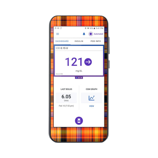 Peelz Pumpkin Plaid Sticker for Omnipod® 5 Controller – Pump Peelz Peelz/Stickers White Smoke