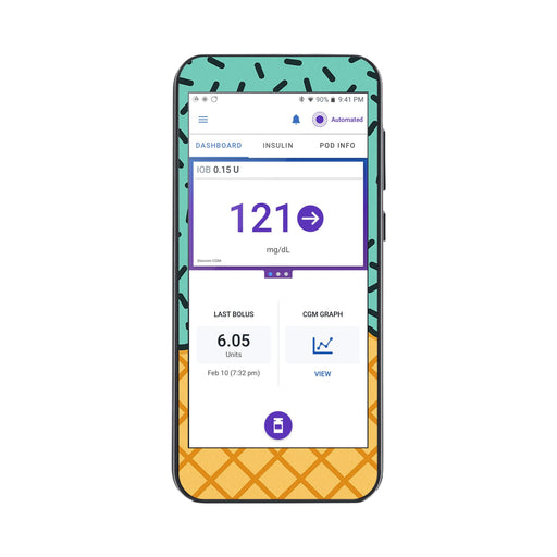 Peelz Ice Cream Social Sticker for Omnipod® 5 Controller – Pump Peelz Peelz/Stickers White Smoke