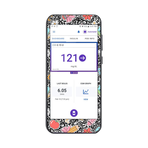 Peelz Cute Class Sticker for Omnipod® 5 Controller – Pump Peelz Peelz/Stickers White Smoke