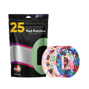 Peelz Valentine Variety Pack Pod Patch Tape - Pump Peelz Patch Medical Tape White Smoke 12-Pack (Set of 12 Patches),4-Pack (Set of 4 Patches)