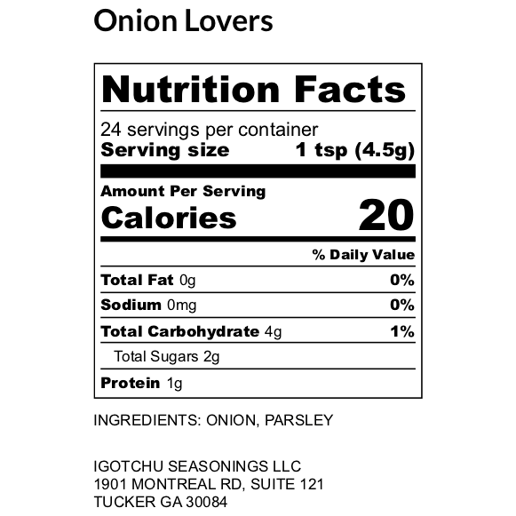 Igotchu Onion Lovers seasoning
