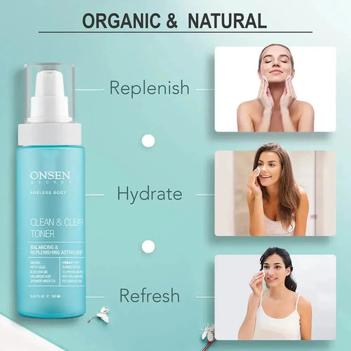 Onsen Secret Daily Essentials System Skin Care Sets Light Steel Blue Aloe Cleanser + Peel + Toner + Moisturizer : 75/30/150/35 ml,Aloe Cleanser + Peel + Toner + Moisturizer : 150/30/150/35 ml,Milk Cleanser + Peel + Toner + Moisturizer : 150/30/150/35 ml