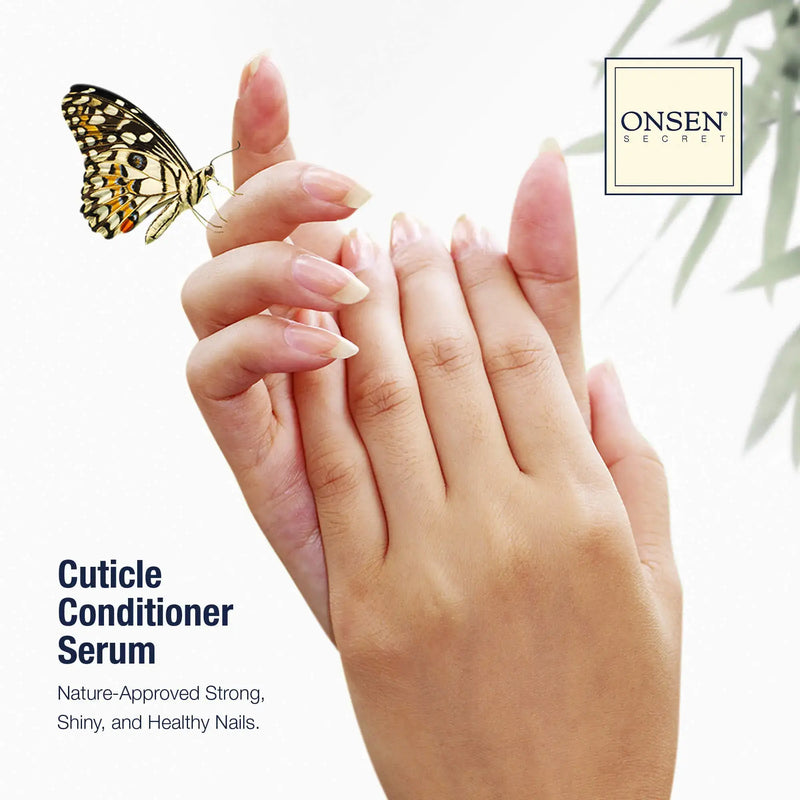 Onsen Secret Nail & Cuticle Conditioner Serum Nail Care Antique White 30ml,15ml