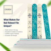 Onsen Secret Nail Reboot File Nail Care Beige 6 Nail Files,10 Nail Files,20 Nail Files