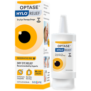 Optase Optase Hylo Relief Dry Eye Drops - Fast-Acting Preservative Free Eye Drops for Dry Eyes - with Paten 0.33 Oz Eye Drops Beige