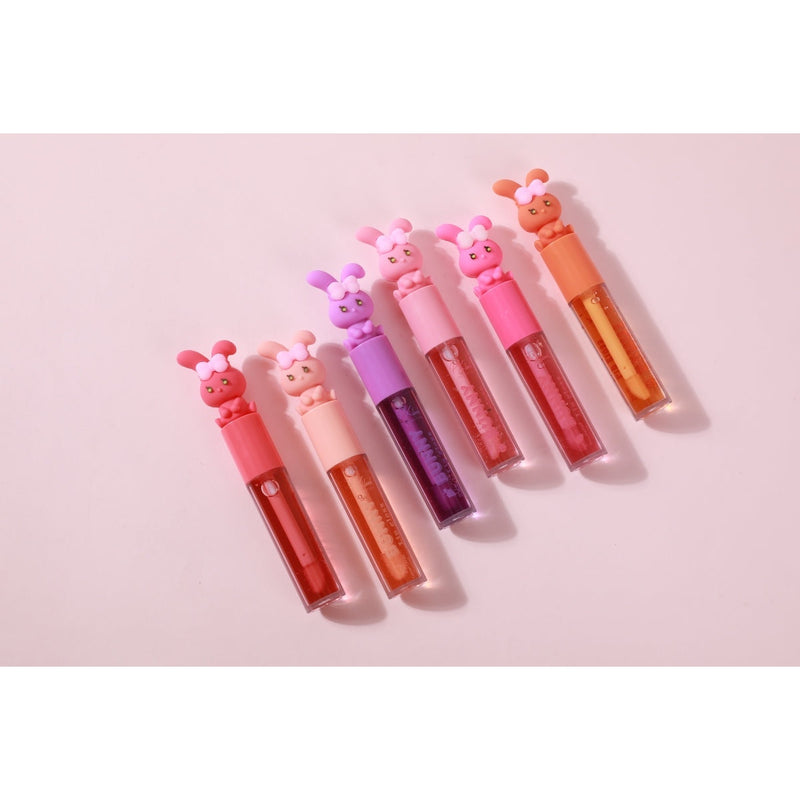 Prolux Cosmetics Bunny Lip Gloss Lip Gloss Light Gray ORANGE,PEACH,COTTON CANDY,CHERRY,STRAWBERRY,GRAPE