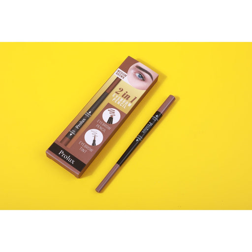 Prolux Cosmetics 2 in 1 Eyebrow Pencil eye brow pencil Gold #1-Dark Brown,#2-Medium Brown