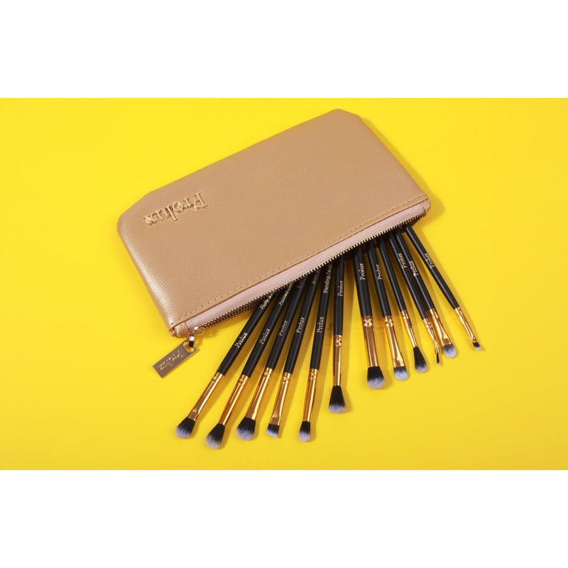 Prolux Cosmetics Deluxe Gold Brush Set Brush Set Gold