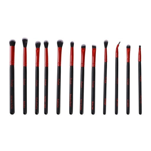 Prolux Cosmetics Deluxe Red Makeup Brush Set White Smoke
