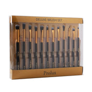 Prolux Cosmetics Deluxe Gold Brush Set Brush Set Dark Slate Gray