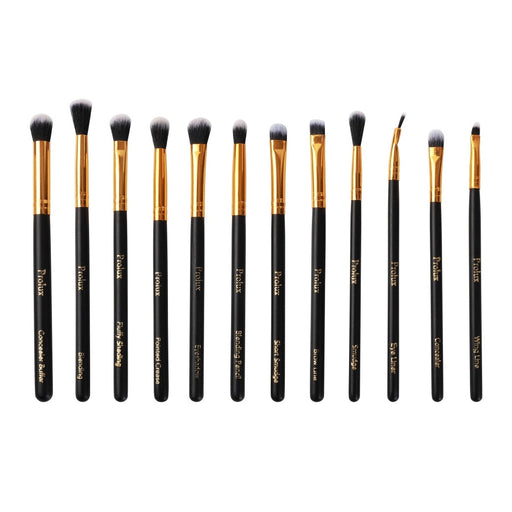 Prolux Cosmetics Deluxe Gold Brush Set Brush Set White Smoke