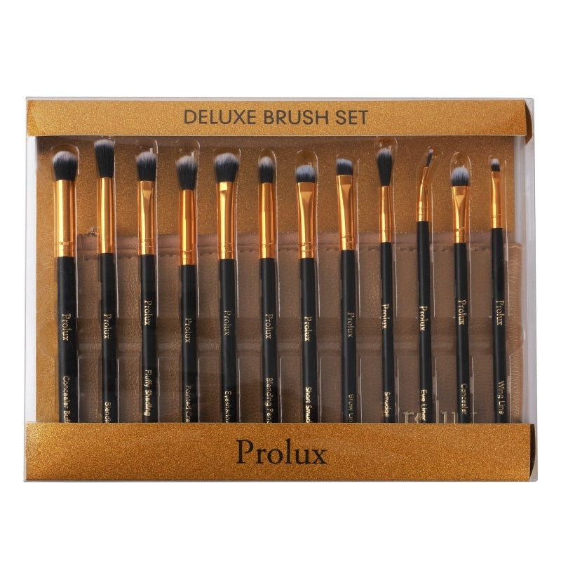 Prolux Cosmetics Deluxe Gold Brush Set Brush Set Sienna