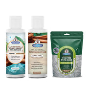 Garner's Garden Travel Sized Oral Care Trio | Trio | H2O2 | Fluoride Free Oral Care White Smoke Cinnamint / 4oz Rinses / Reduced Strength + 2oz Organic Tooth Powder