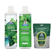 Garner's Garden Oral Care Package | Trio | H2O2 | Fluoride Free Packages White Smoke Regular Peppermint / 2 oz Organic Tooth Powder