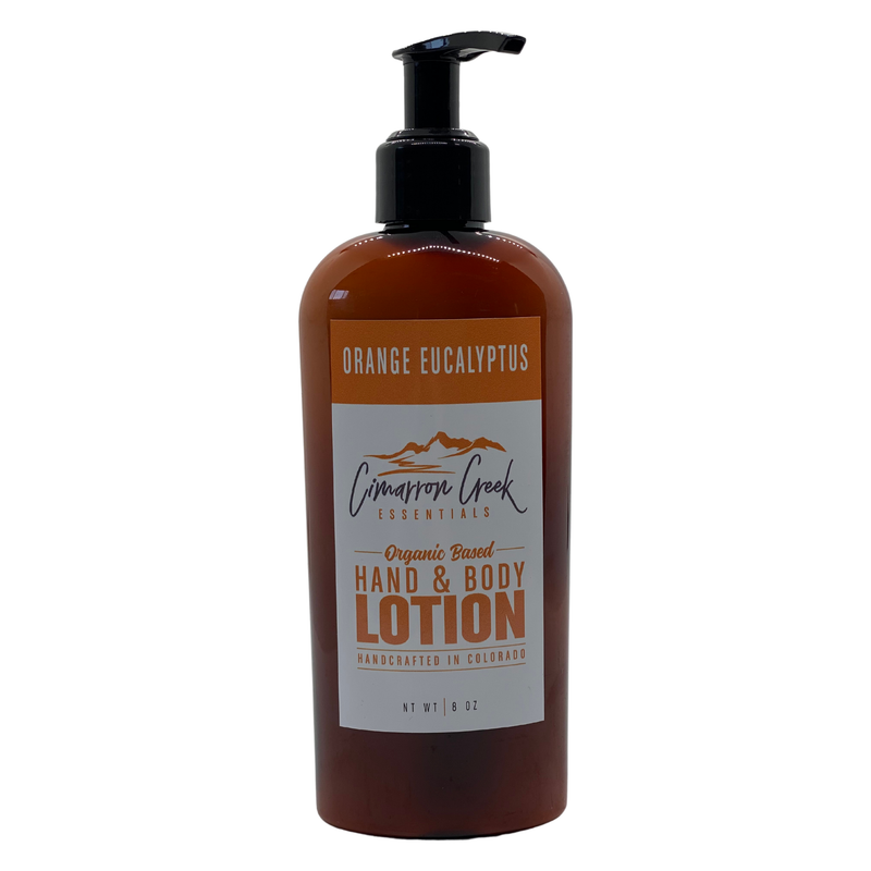 Cimarron Creek Essentials Orange Eucalyptus Organic Hand & Body Lotion Lotion & Moisturizer Dim Gray 8oz - Plastic Bottle