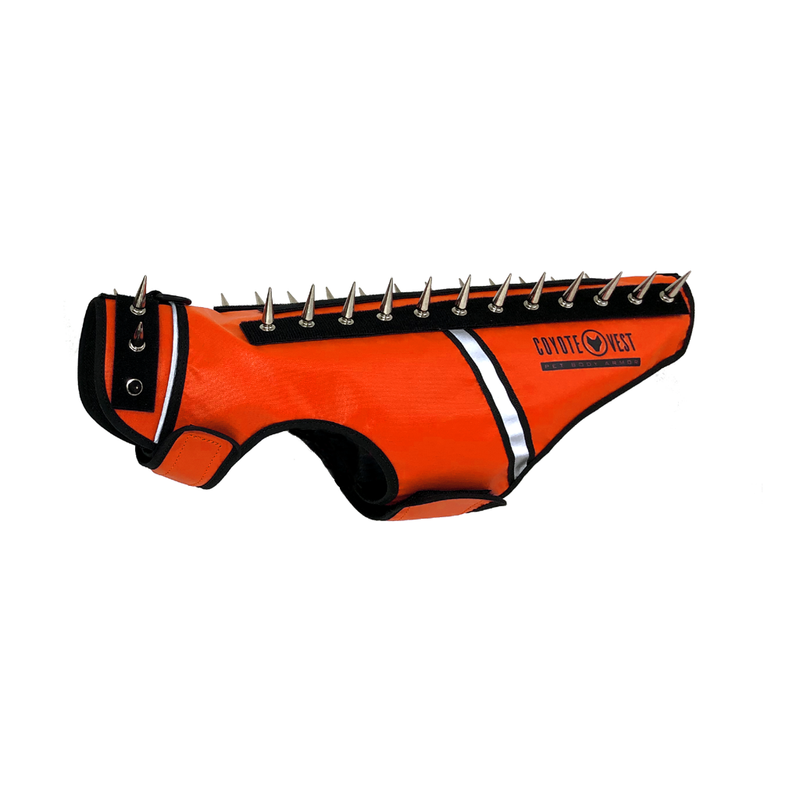 CoyoteVest SpikeVest for Cats Vest White Smoke Medium / Fluorescent Orange
