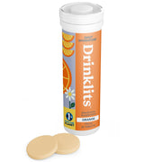 Drinklits ORANGE Electrolyte Tablets for Daily Hydration (8 Tubes, 80 Servings) Hydration Electrolyte Tablets White Smoke