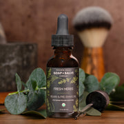 Chagrin Valley Soap & Salve Beard & Pre-Shave Oil: Fresh Herbs Scent Beard Oil Dark Olive Green 1 fl oz Bottle