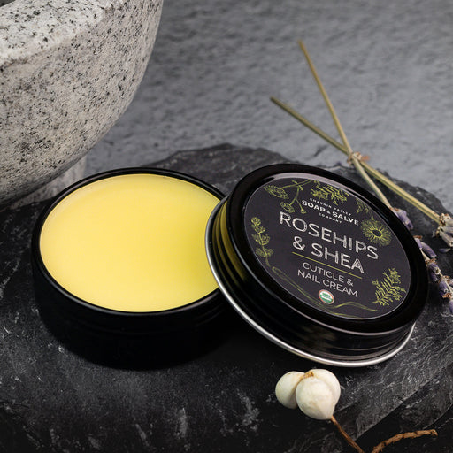 Chagrin Valley Soap & Salve Salve: Cuticle & Nail Cream Healing Salve Black 1 fl oz Tin