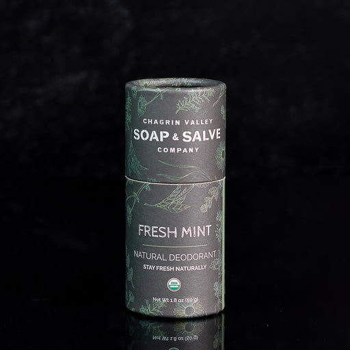 Chagrin Valley Soap & Salve Deodorant: Stick Fresh Mint Deodorant Black Net Wt 1.8 oz (50 g)