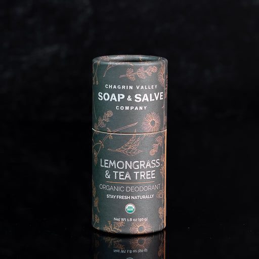 Chagrin Valley Soap & Salve Deodorant: Stick Lemongrass Tea Tree Deodorant Black Net Wt 1.8 oz (50 g)